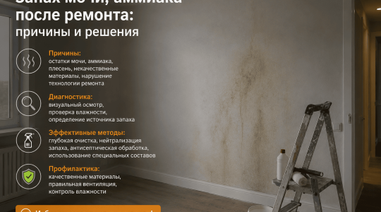 Запах мочи, аммиака после ремонта